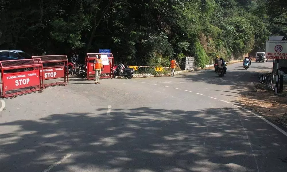 Link Road opened on ghat road for traffic in Tirumala on Saturday