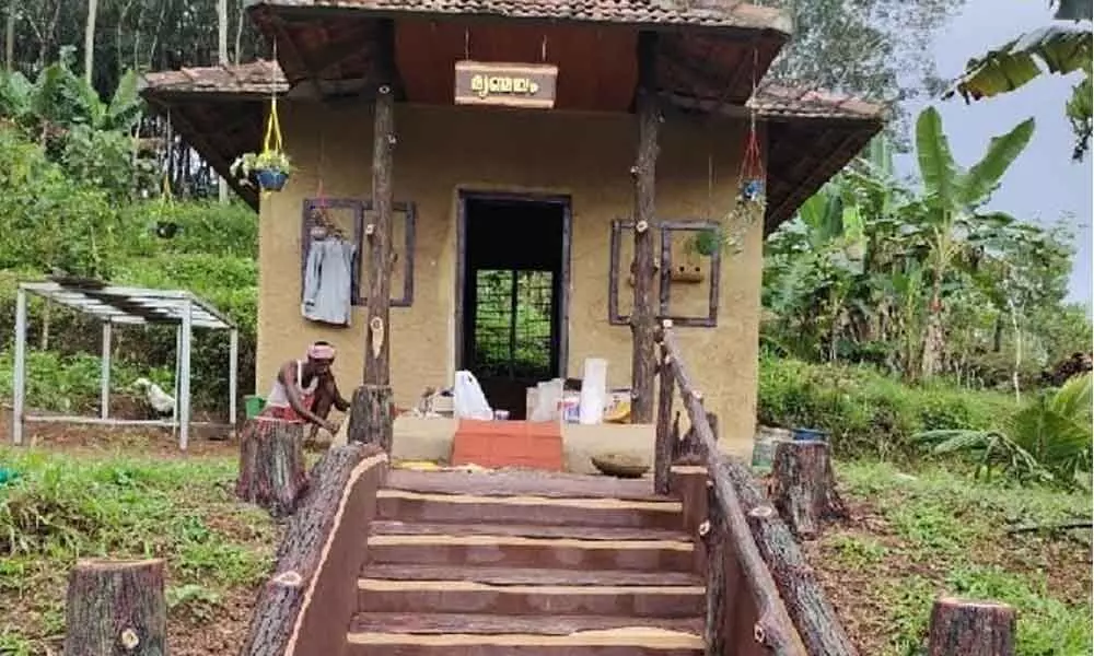 House made out of 65 herbal plants, mud comes up in Kerala