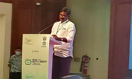 Transport Minister Puvvada Ajay Kumar speaking at a high-level ministerial round-table conference in Goa on Saturday