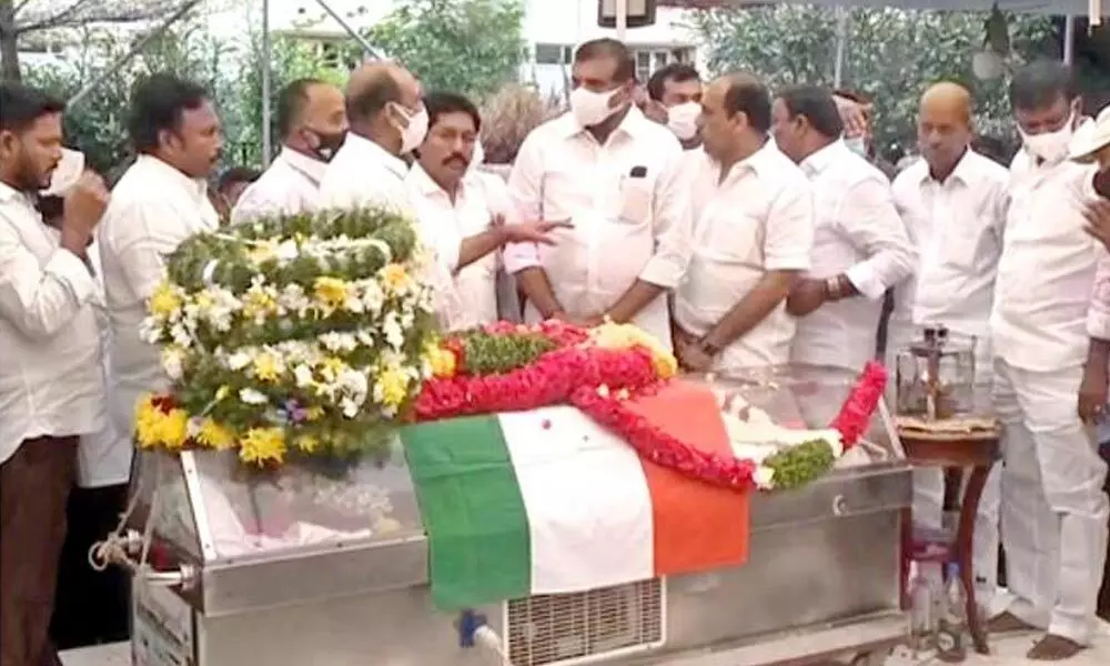 AP leaders pay tribute to former CM Konijeti Rosaiah in Hyderabad