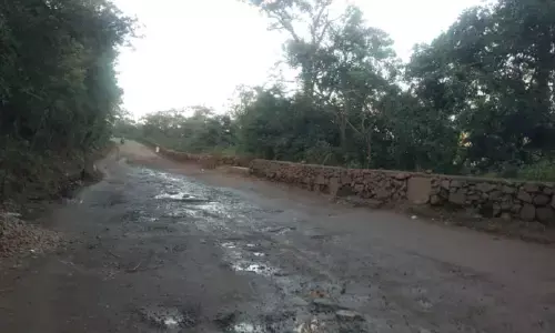 Danger lurks on pothole-filled MM hills road; devotees cry for repair