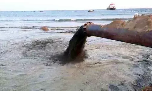 File photo of beach nourishment exercise taken up by Visakhapatnam Port Authority (formerly known as VPT) at Beach Road in Visakhapatnam