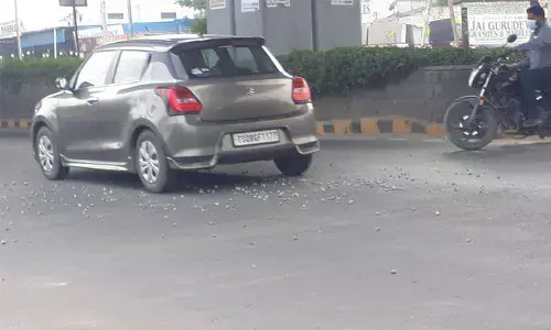 Construction material on roads poses grave threat