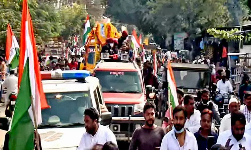 Chittoor Jawan Saitejas funeral procession continues with people in a large number
