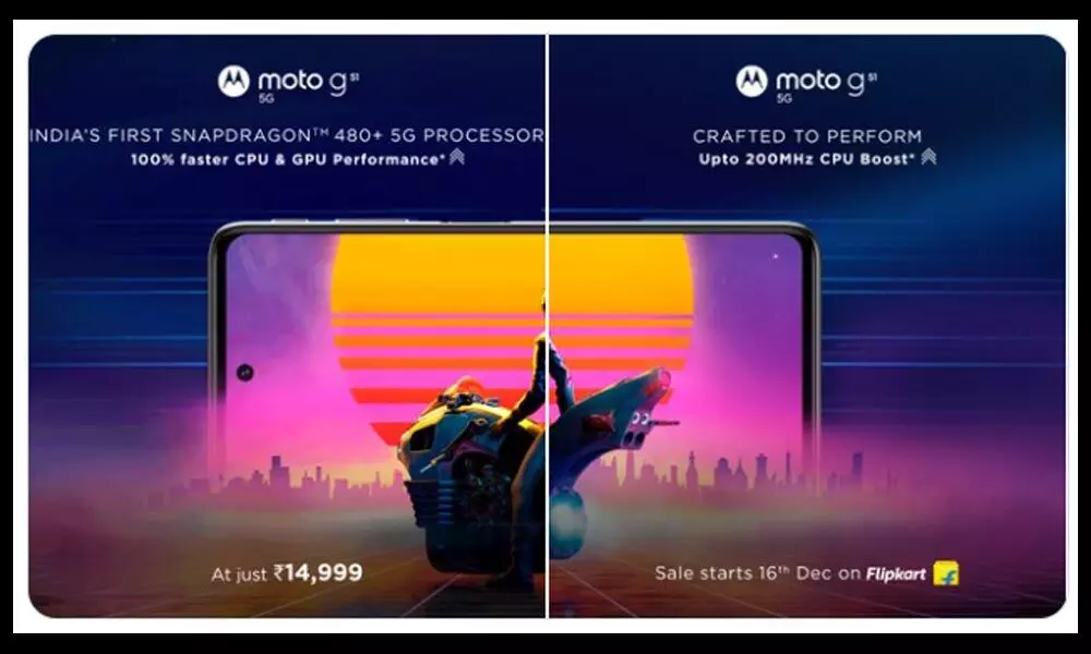 Motorola Moto G51 5G to Go on Sale on December 16 on Flipkart