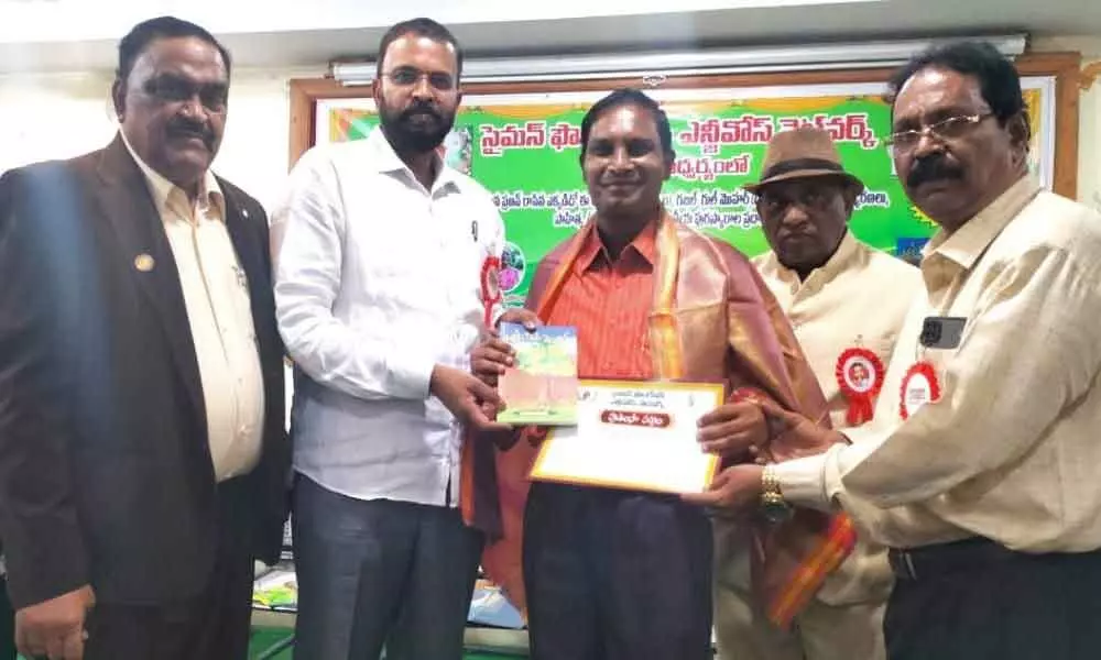 Historian MyNaa receives award in Hyderabad on Sunday night