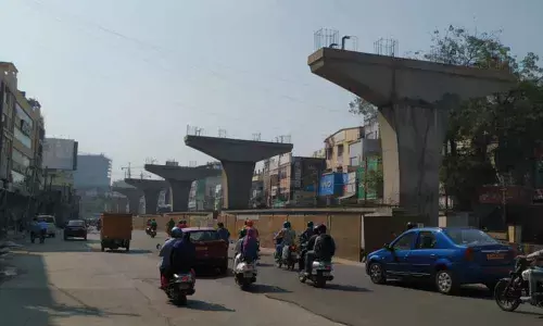 Kondapur flyover works