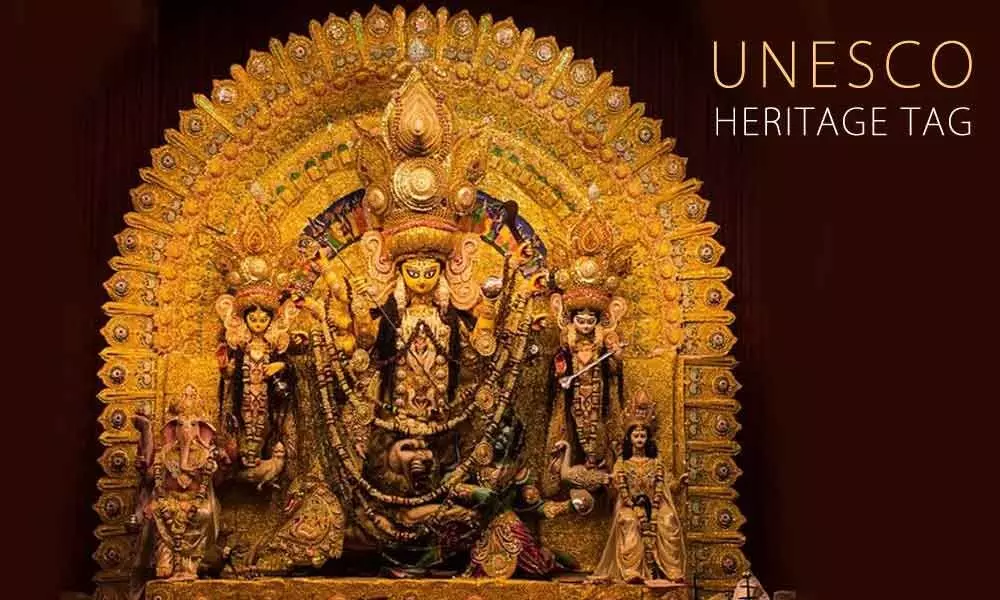 Kolkata Durga puja bags Unesco heritage tag