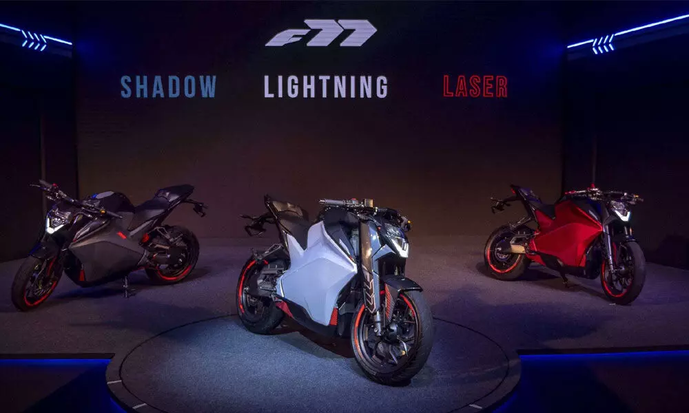 The F77 is an urban sports/Commute bike, which would be available in 3 variants, such as shadow, lighting and laser.