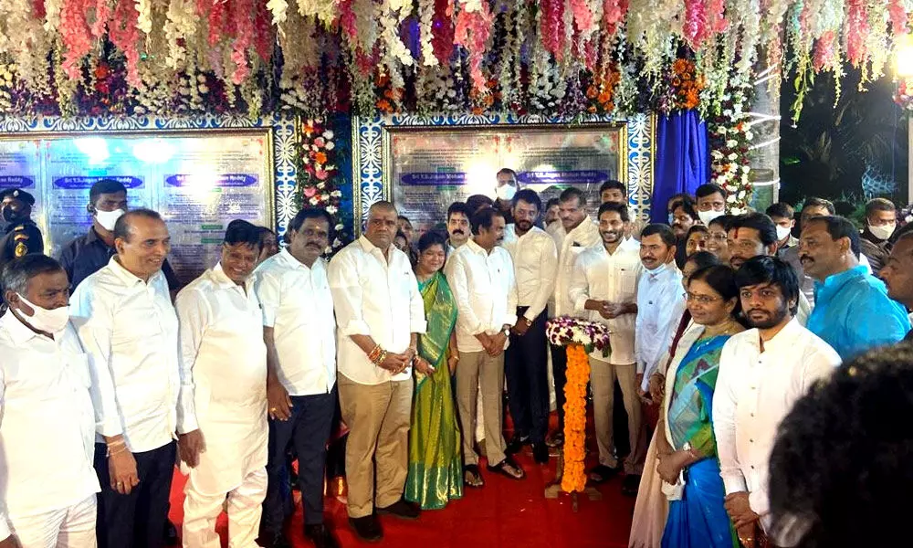 Chief Minister YS Jagan Mohan Reddy inaugurated the NAD flyover built at a cost of Rs.150 crore in Visakhapatnam on Friday.