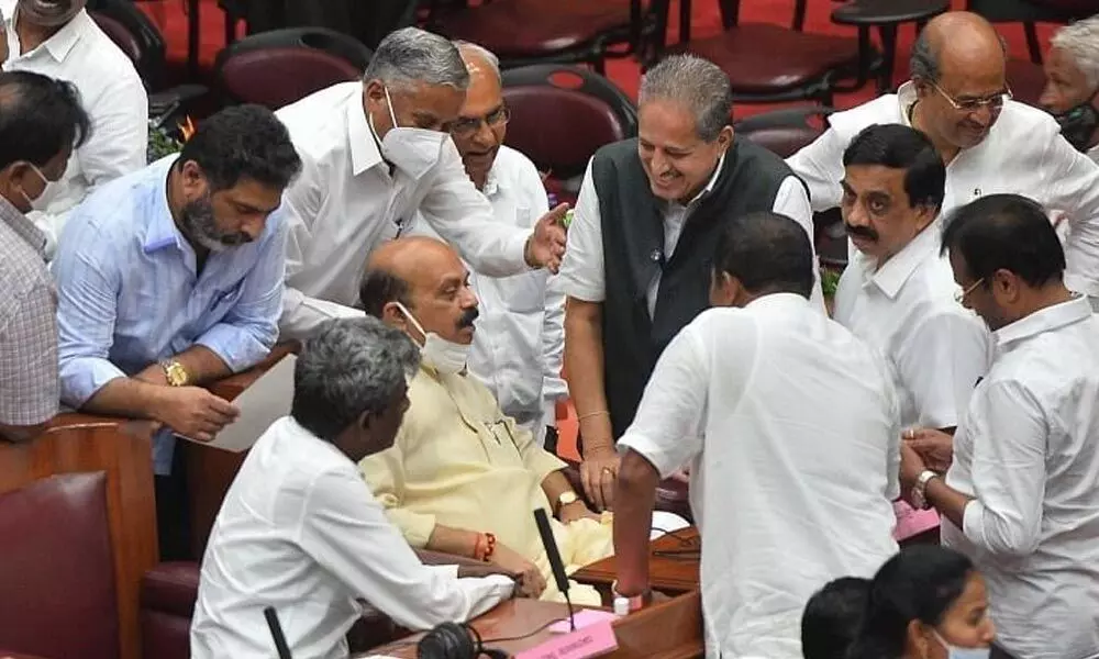 Assembly adjourned as Congress demands discussion on land ‘grabbing’ by minister