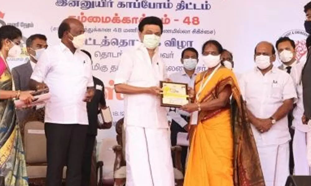 Tamil Nadu Chief Minister MK Stalin on Saturday launched the Innuyir Kaappom scheme