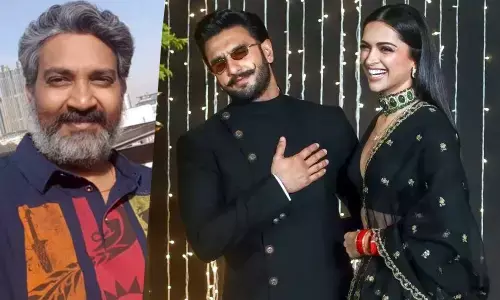 SS Rajamouli, Ranveer Singh and Deepika Padukone