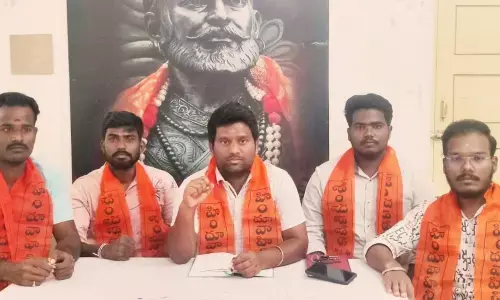 Members of Hindu Vaahini Mahabubangar branch addressing the media  on Saturday