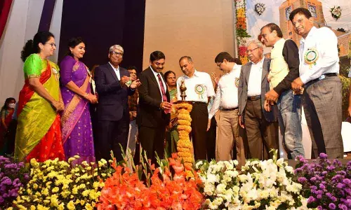DRDO Chairman G Satheesh Reddy participating in the concluding celebrations of platinum jubilee at the JNTUA in Anantapur on Saturday