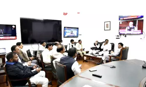 TRS ministers meet Piyush Goyal on paddy purchase TRS ministers meet Piyush Goyal on paddy purchase