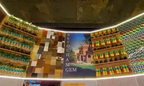 Pause & View installation made of wood, plastic waste Pause & View installation made of wood, plastic waste