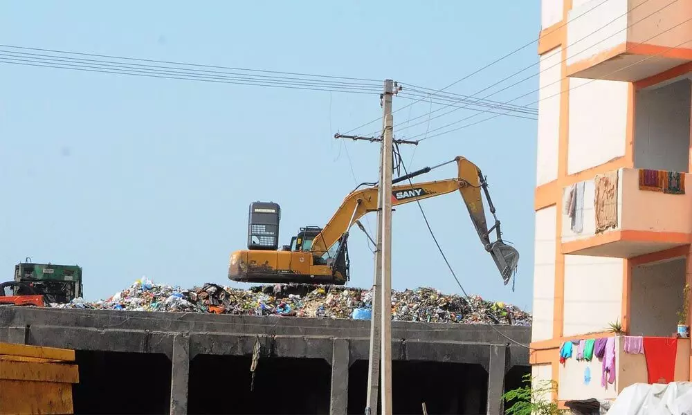 Dumping yard in Ajit Singh Nagar colony