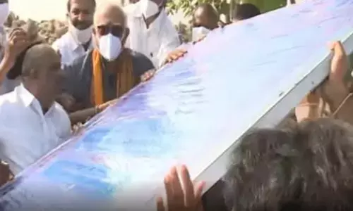 Foundation stone laid for the reconstruction of Ramateertham temple in Vizianagaram