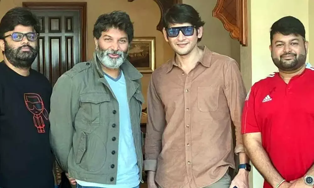 Mahesh Babu, Trivikram, Naga Vamsi and SS Thaman are in Dubai and are having fun and doing work together!