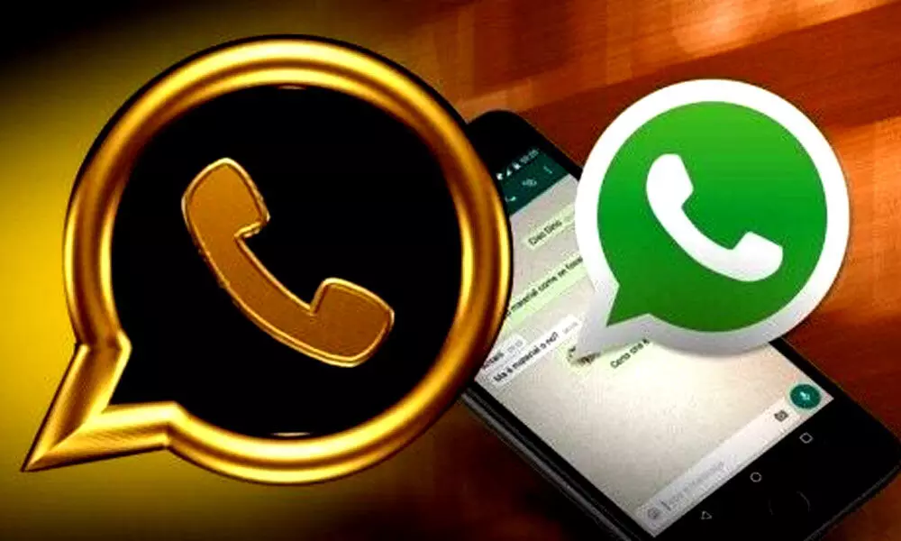 Golden WhatsApp logo