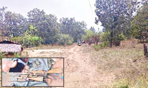 The weapons recovered from  the encounter place