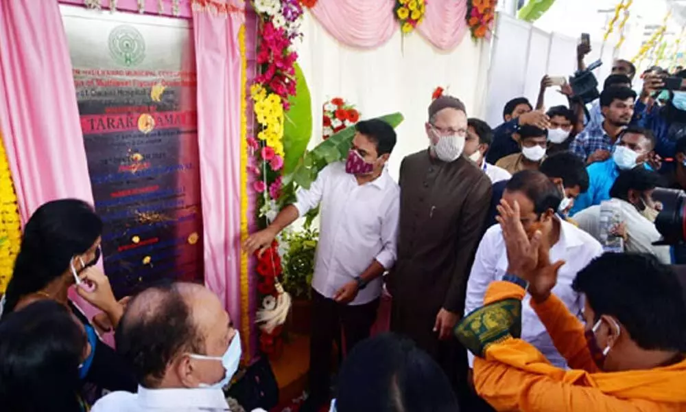 KTR throws open Owaisi junction flyover for traffic