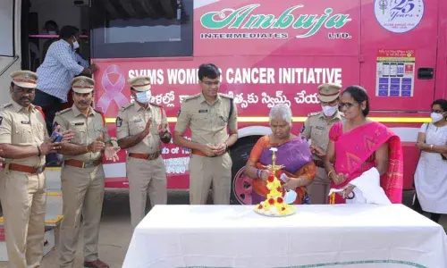 SVIMS resumes Pink bus cancer screening drive