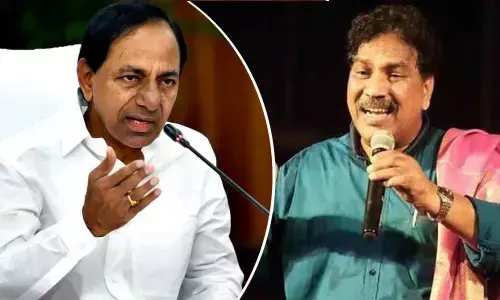CM KCR congratulates MLC Goreti Venkanna on being chosen for Sahitya Akademi award