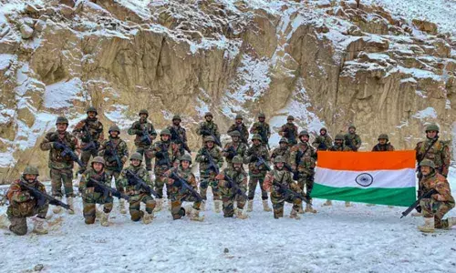 Tiranga flies high in Ladakhs Galwan Valley!