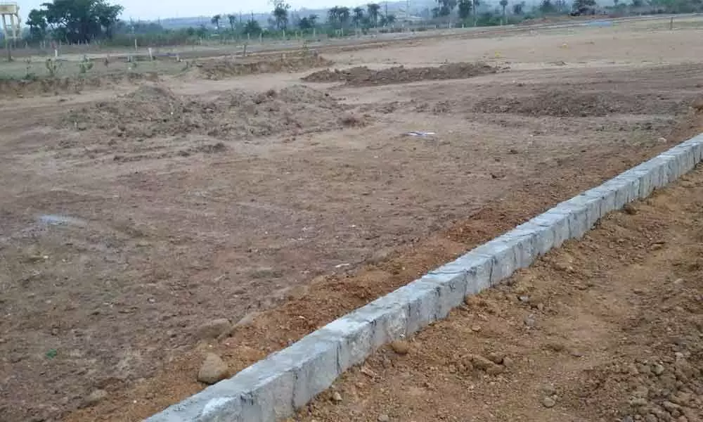 An unapproved layout at Chintada village in Srikakulam rural mandal