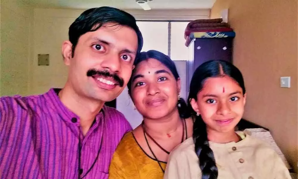 Isha Samskriti premises with our 7-year-old daughter