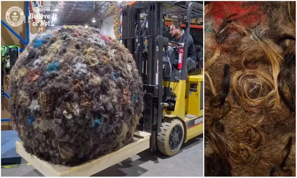 A Ball Of Human Hair Weighing 225-Pound Holds A New Guinness World Record