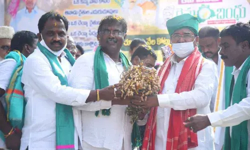 Singireddy Niranjan Reddy speaking at a programme in Wanaparthy on Tuesday