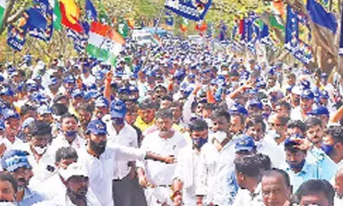 Mekedatu padayatra: Congress leaders tired, many hurdles yet to cross