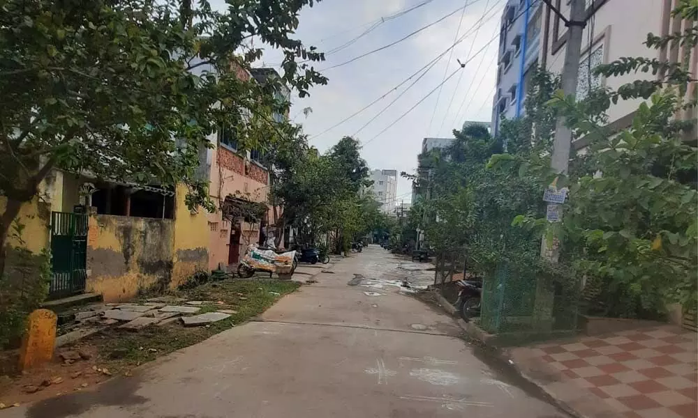 CC road in Andhra Prabha colony