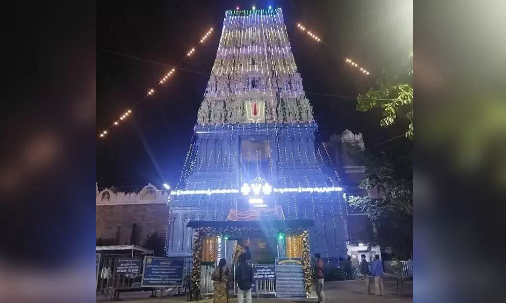 Simhachalam temple being decked up for Mukkoti Ekadasi