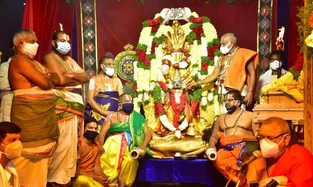 Vaikunta Ekadasi celebrated at Yadadri amid Covid norms