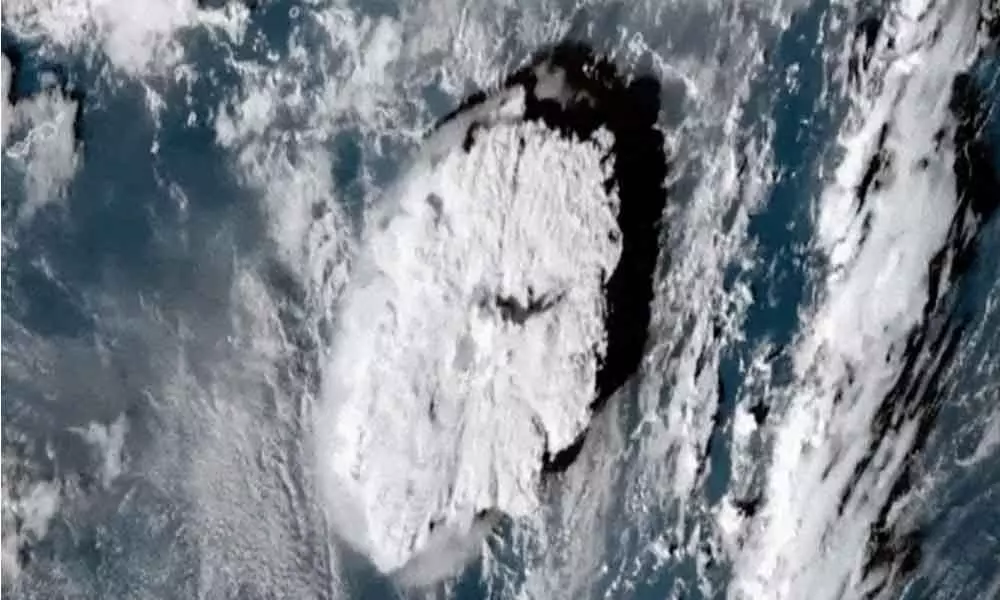 Tsunami-Triggering Volcanic Eruption Captured By Satellite In The South Pacific