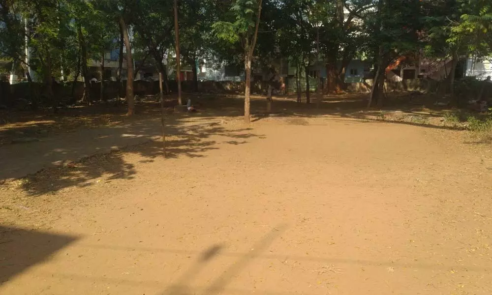 A park in the locality sans greenery