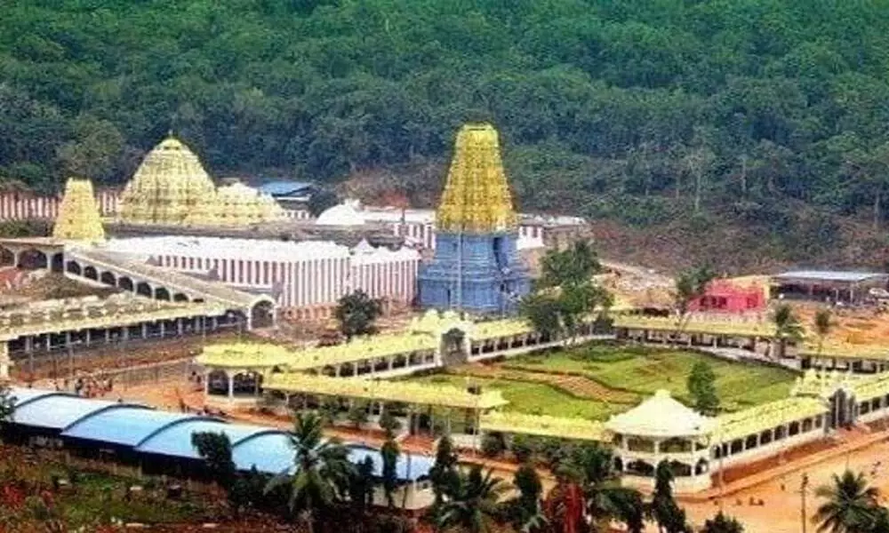 A view of Sri Varaha Lakshmi Narasimha Swamy temple in Visakhapatnam