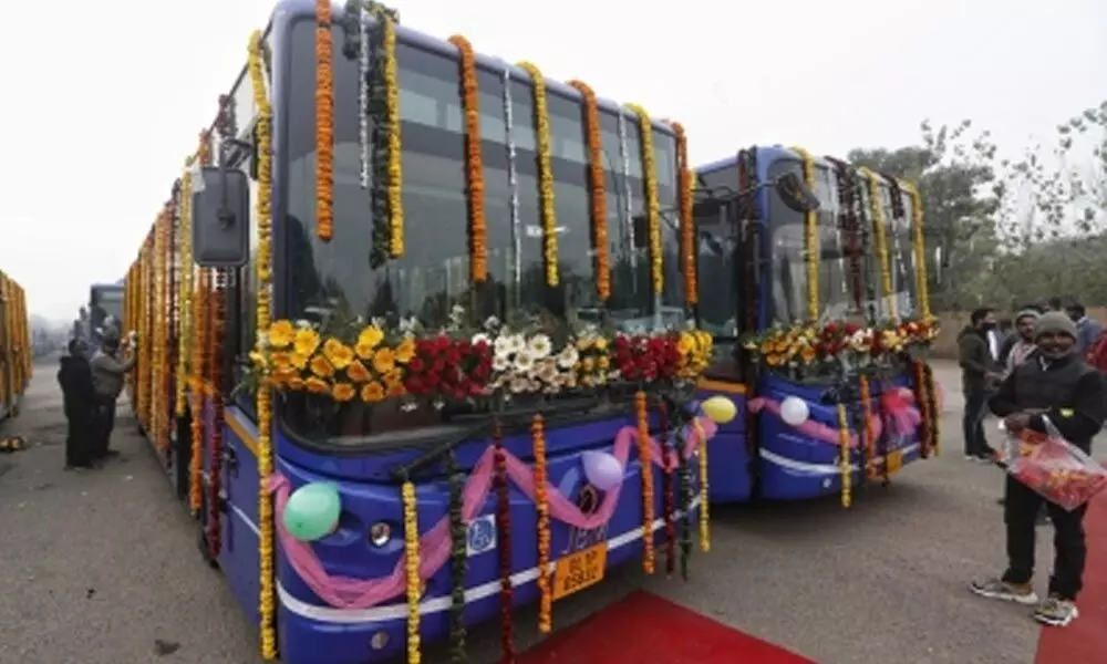 Delhis first electric bus to be flagged off