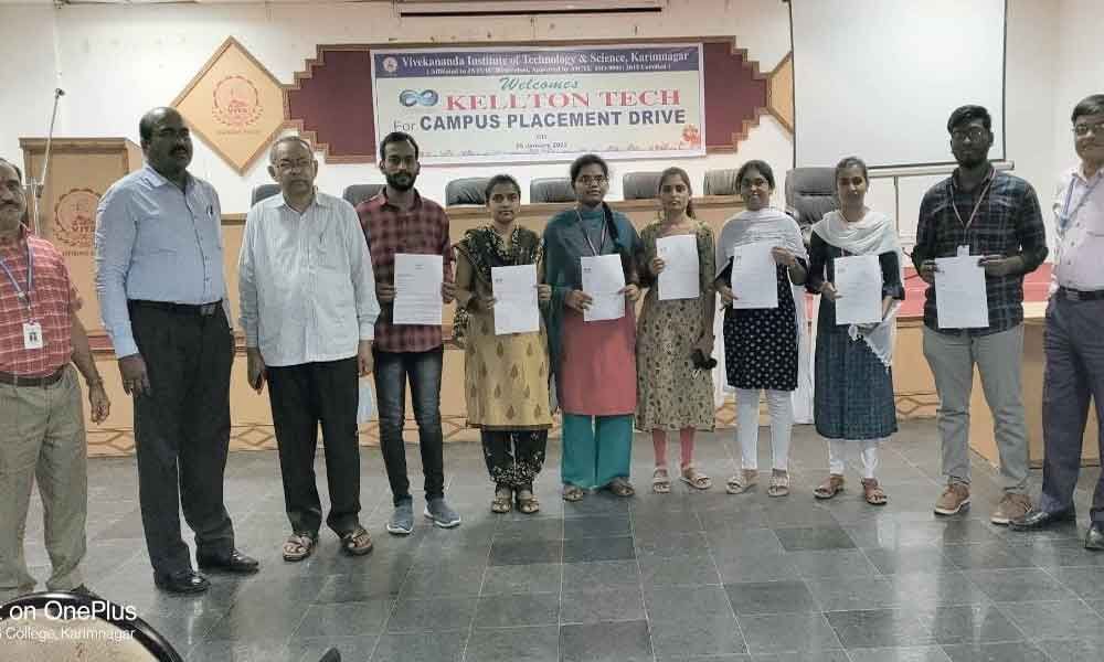 VITS Karimnagar students get jobs in MNC - The Hans India