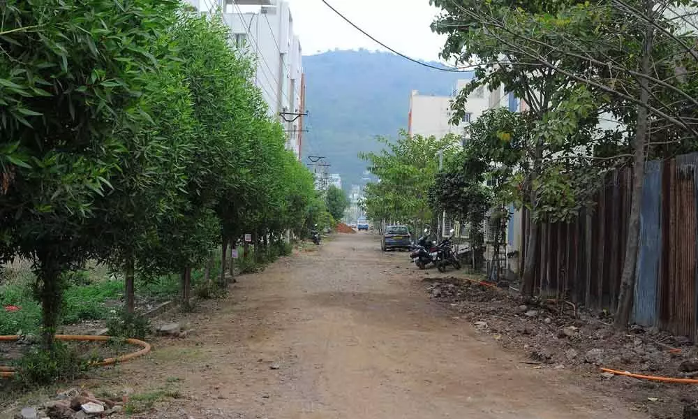A road in Ramarajya Nagar