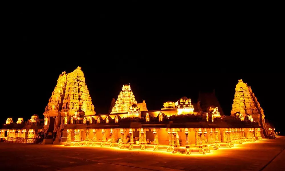 All chip in for gold plating of Gopuram of Yadadri temple