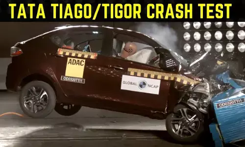 Dangers of overspeeding: Tata Tigor, Demo car, crash at 120 kmph