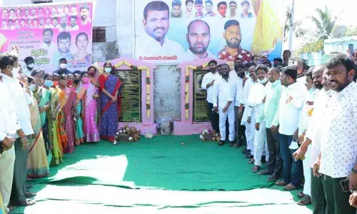 Education inister Sabitha Indra Reddy laid foundation for development works in Mirpet on Sunday