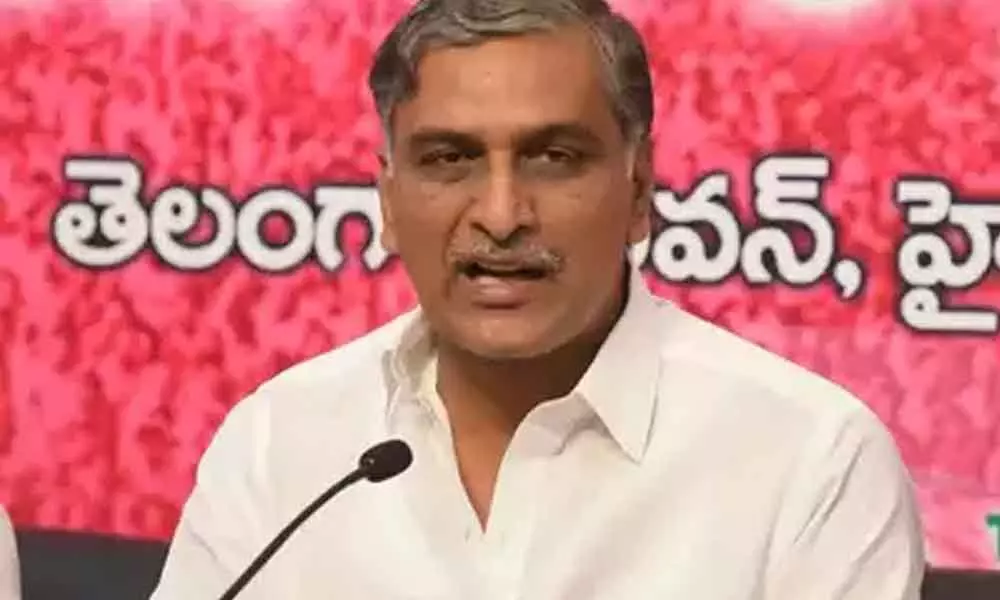 Minister for Health Harish Rao addressing TRS youth and students wings in Yadagirigutta