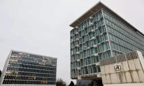 The World Health Organization buildings, in Geneva, Switzerland