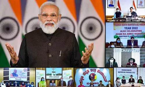 PM interacts with Pradhan Mantri Rashtriya Bal Puraskar recipients